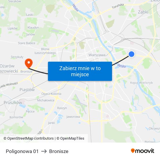 Poligonowa 01 to Bronisze map