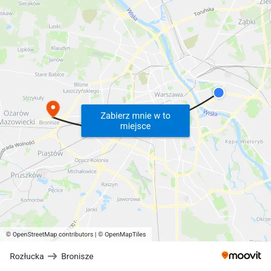 Rozłucka to Bronisze map