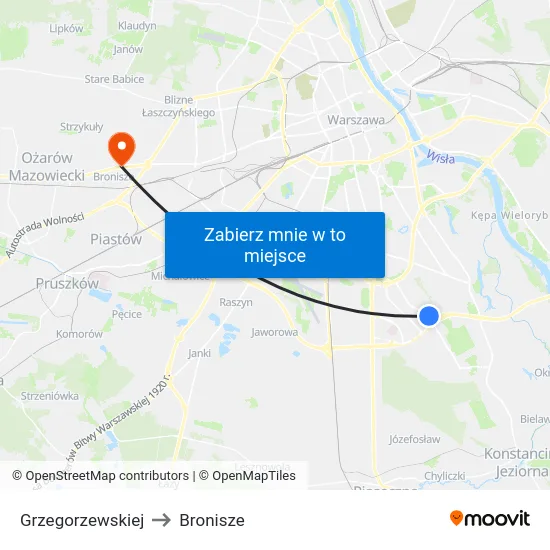 Grzegorzewskiej to Bronisze map