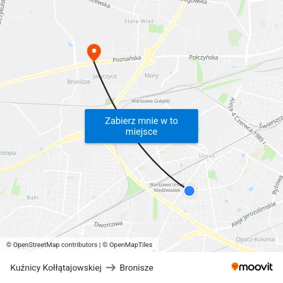 Kuźnicy Kołłątajowskiej to Bronisze map