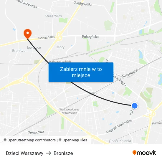 Dzieci Warszawy to Bronisze map