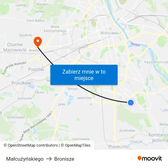 Małcużyńskiego to Bronisze map