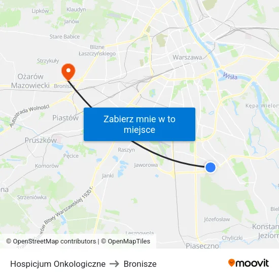 Hospicjum Onkologiczne to Bronisze map