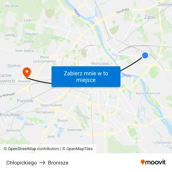 Chłopickiego to Bronisze map