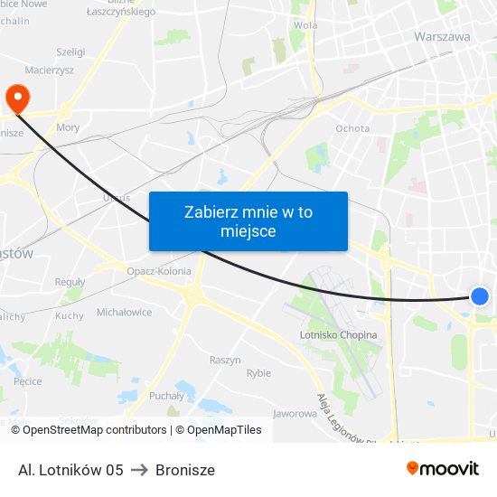 Al. Lotników 05 to Bronisze map