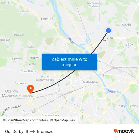 Os. Derby III to Bronisze map