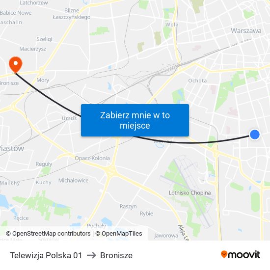 Telewizja Polska to Bronisze map