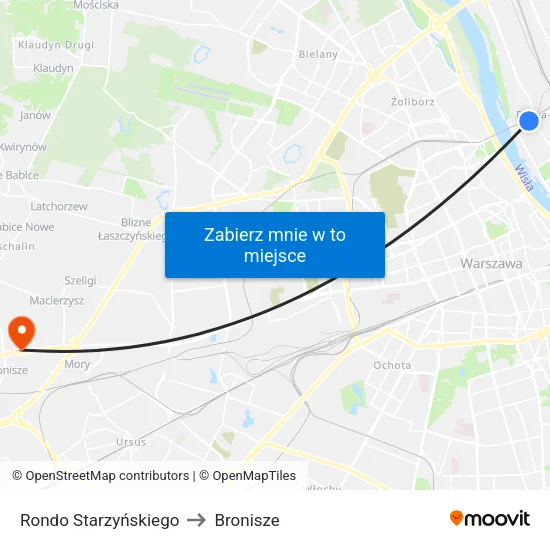 Rondo Starzyńskiego to Bronisze map
