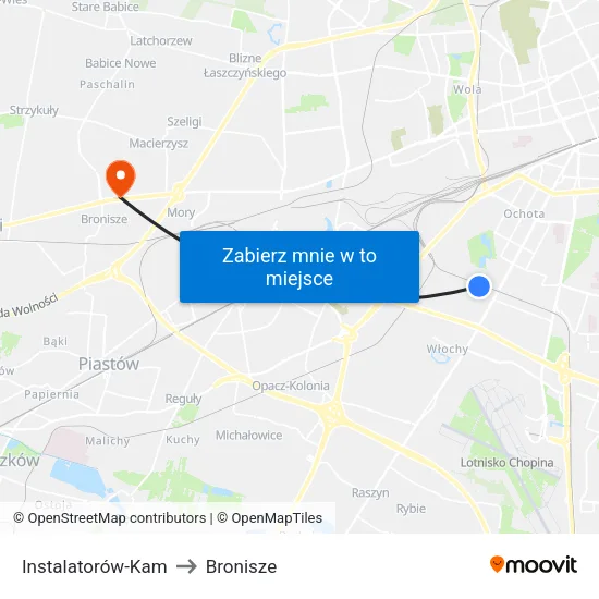 Instalatorów - Kam to Bronisze map
