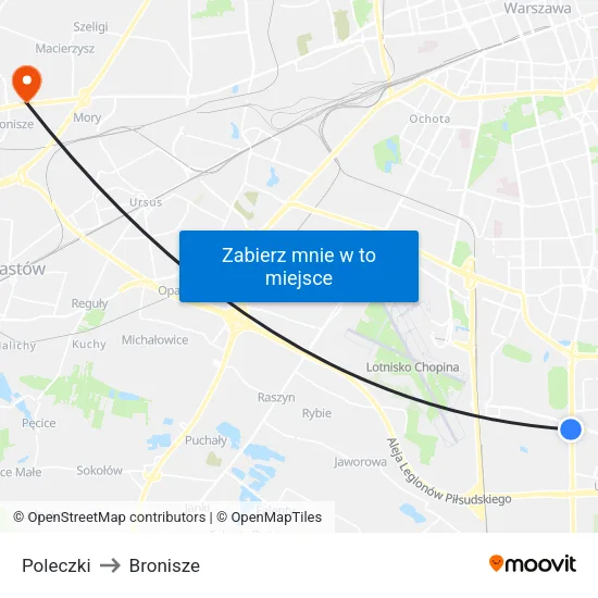 Poleczki to Bronisze map