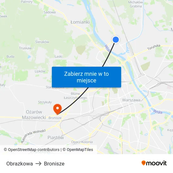 Obrazkowa to Bronisze map