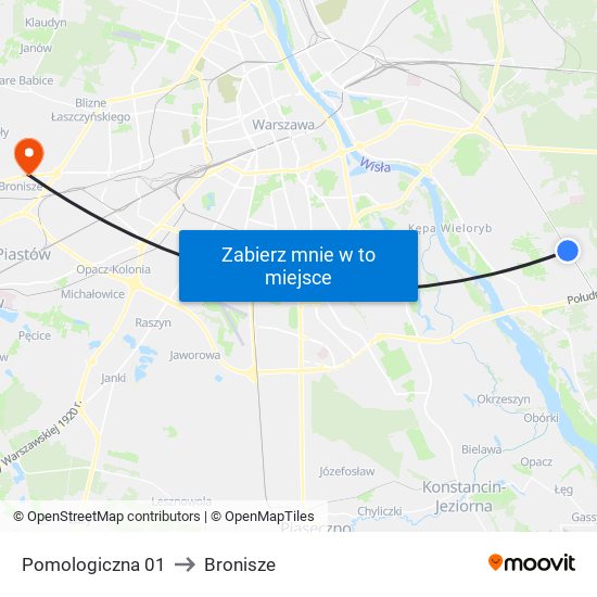 Pomologiczna to Bronisze map