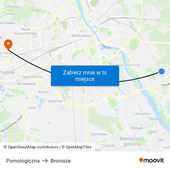 Pomologiczna to Bronisze map