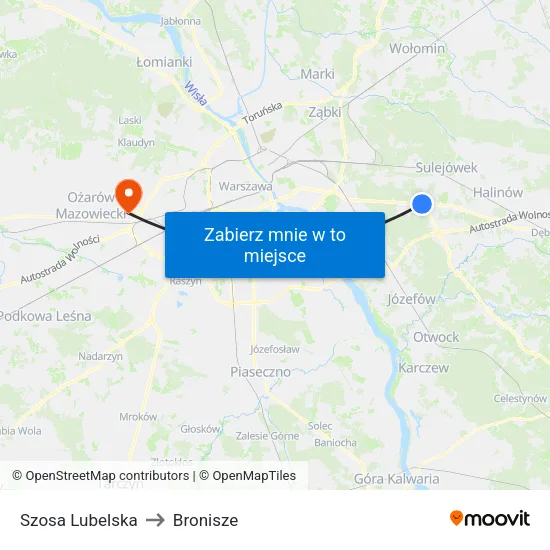 Szosa Lubelska to Bronisze map