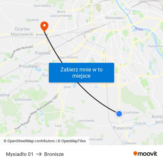 Mysiadło 01 to Bronisze map