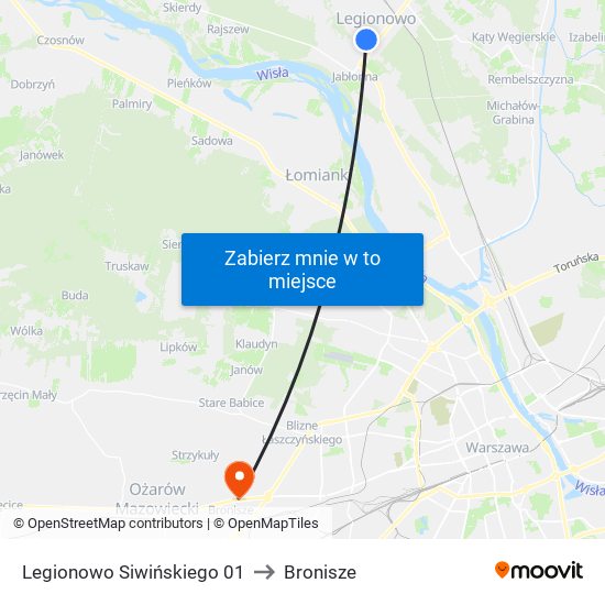 Legionowo Siwińskiego 01 to Bronisze map