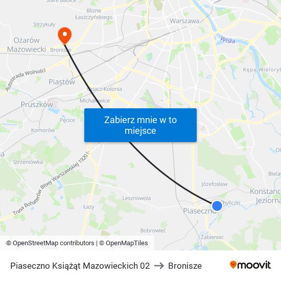 Piaseczno Książąt Mazowieckich 02 to Bronisze map