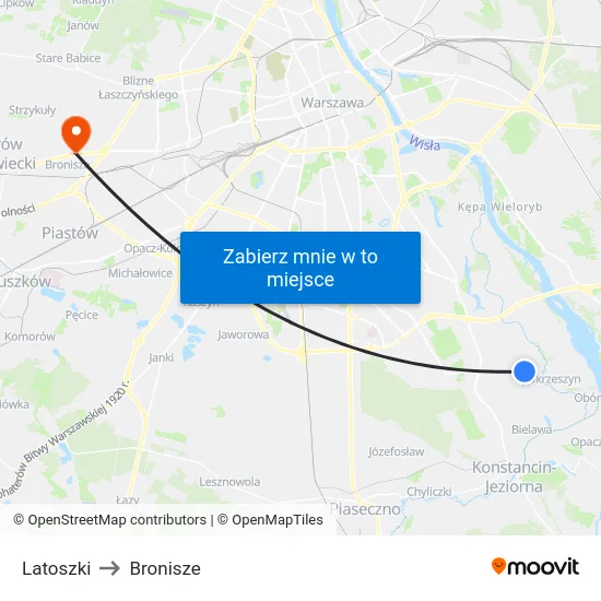 Latoszki to Bronisze map