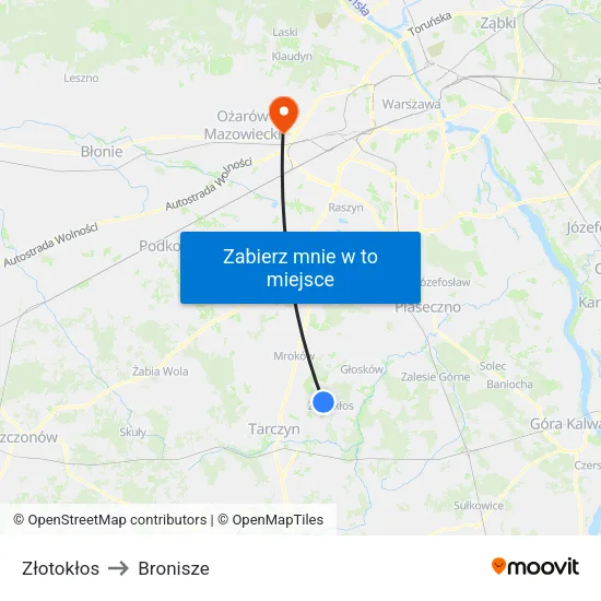 Złotokłos to Bronisze map