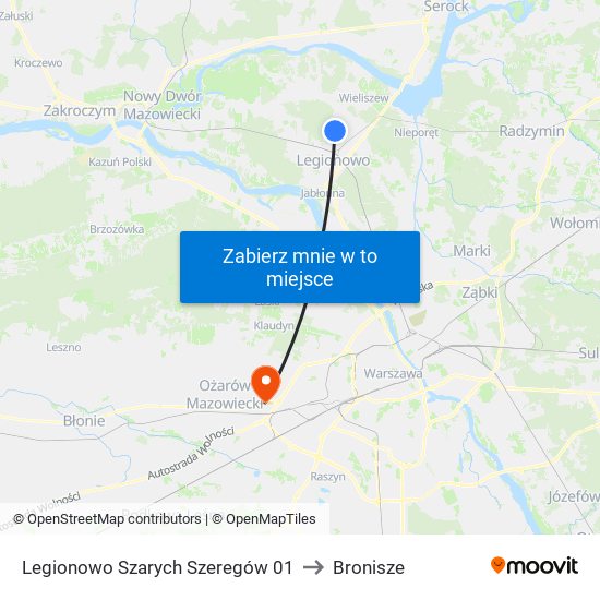 Legionowo Szarych Szeregów 01 to Bronisze map