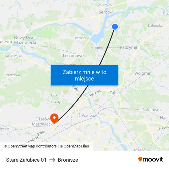 Stare Załubice 01 to Bronisze map