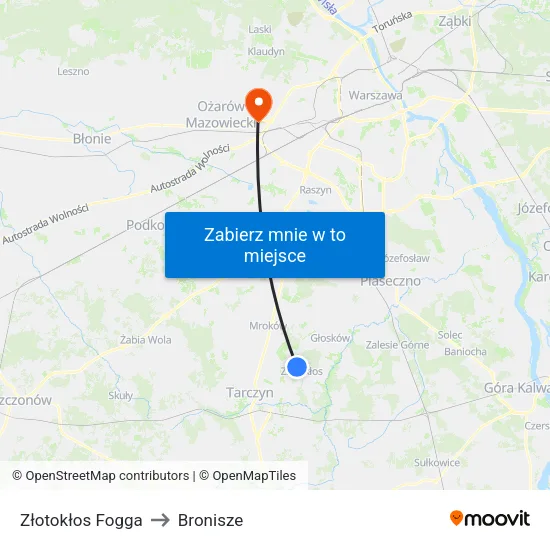 Złotokłos Fogga to Bronisze map