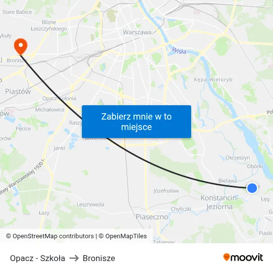 Opacz - Szkoła to Bronisze map