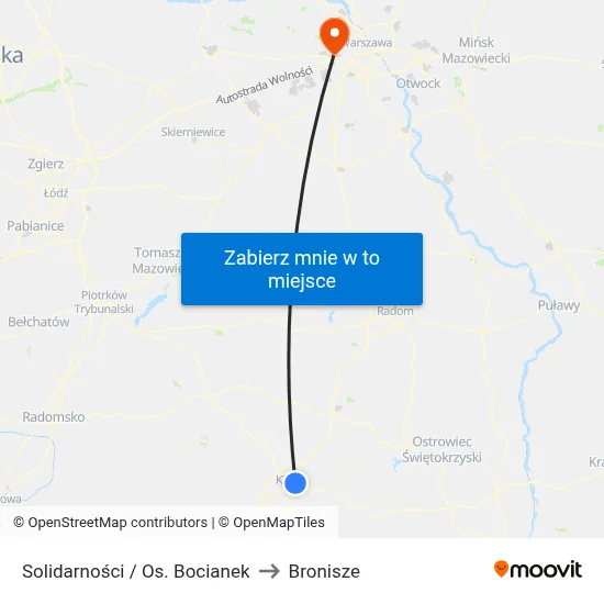 Solidarności / Os. Bocianek to Bronisze map