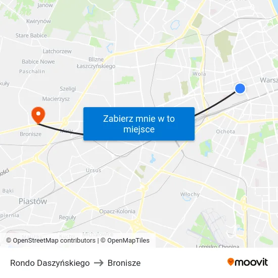 Rondo Daszyńskiego to Bronisze map