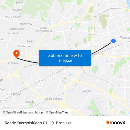 Rondo Daszyńskiego to Bronisze map