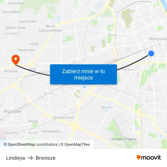 Lindleya to Bronisze map