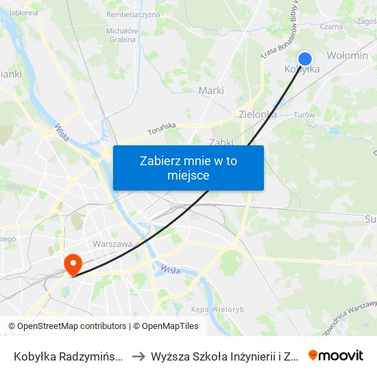 Kobyłka Radzymińska 02 to Wyższa Szkoła Inżynierii i Zdrowia map