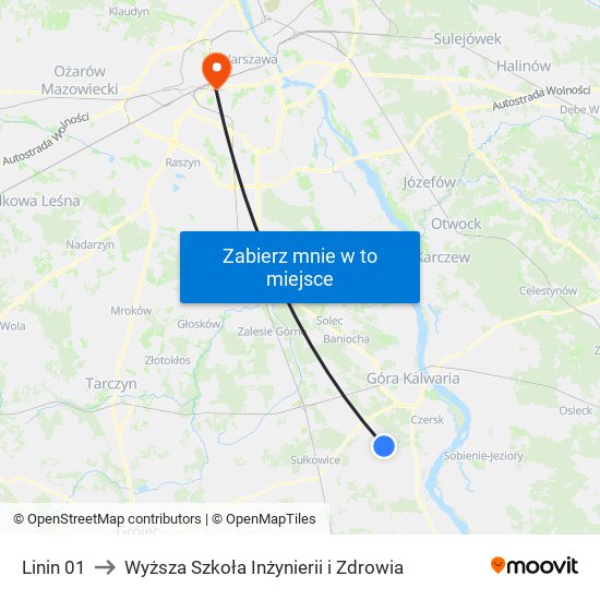 Linin 01 to Wyższa Szkoła Inżynierii i Zdrowia map