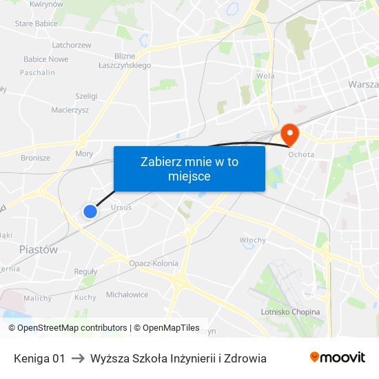 Keniga 01 to Wyższa Szkoła Inżynierii i Zdrowia map