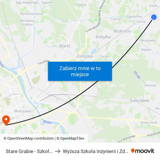 Stare Grabie - Szkoła 02 to Wyższa Szkoła Inżynierii i Zdrowia map