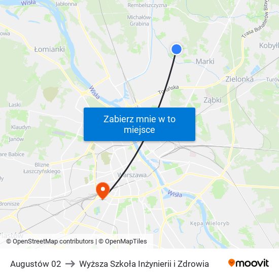 Augustów 02 to Wyższa Szkoła Inżynierii i Zdrowia map