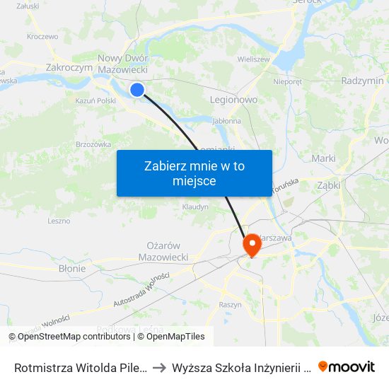 Rotmistrza Witolda Pileckiego II to Wyższa Szkoła Inżynierii i Zdrowia map