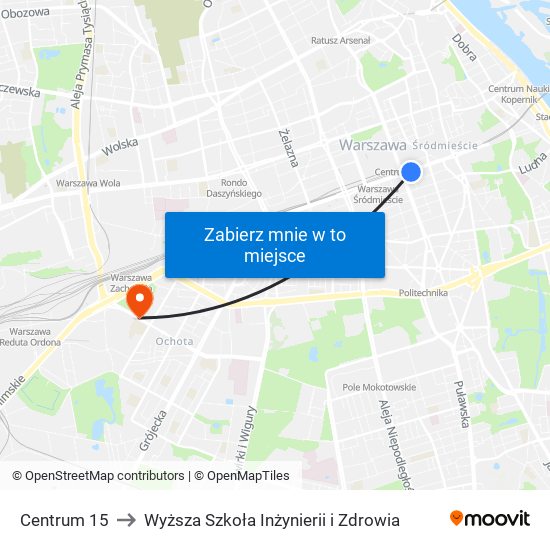 Centrum 15 to Wyższa Szkoła Inżynierii i Zdrowia map