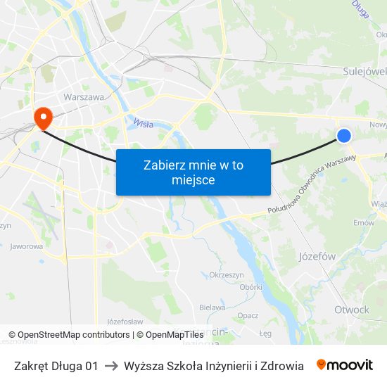 Zakręt Długa 01 to Wyższa Szkoła Inżynierii i Zdrowia map