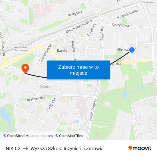 NIK 02 to Wyższa Szkoła Inżynierii i Zdrowia map