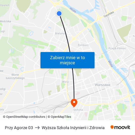 Przy Agorze 03 to Wyższa Szkoła Inżynierii i Zdrowia map