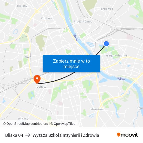 Bliska 04 to Wyższa Szkoła Inżynierii i Zdrowia map