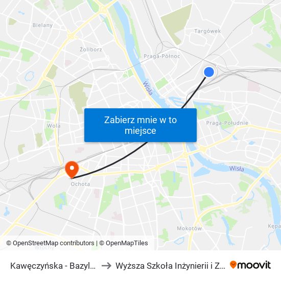 Kawęczyńska-Bazylika to Wyższa Szkoła Inżynierii i Zdrowia map