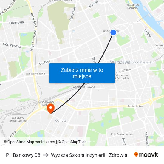 Pl. Bankowy 08 to Wyższa Szkoła Inżynierii i Zdrowia map