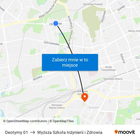 Deotymy 01 to Wyższa Szkoła Inżynierii i Zdrowia map