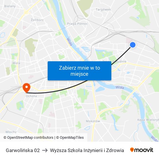 Garwolińska 02 to Wyższa Szkoła Inżynierii i Zdrowia map