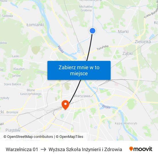 Warzelnicza 01 to Wyższa Szkoła Inżynierii i Zdrowia map