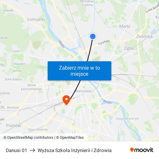 Danusi 01 to Wyższa Szkoła Inżynierii i Zdrowia map