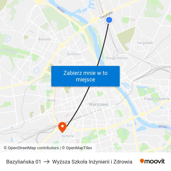 Bazyliańska 01 to Wyższa Szkoła Inżynierii i Zdrowia map