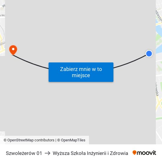 Szwoleżerów to Wyższa Szkoła Inżynierii i Zdrowia map